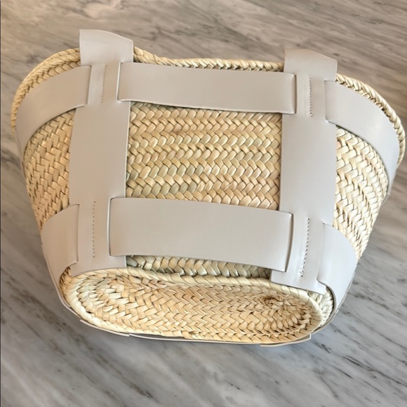 Demellier Santorini Beige Woven Basket Bag - Picture 2 of 5